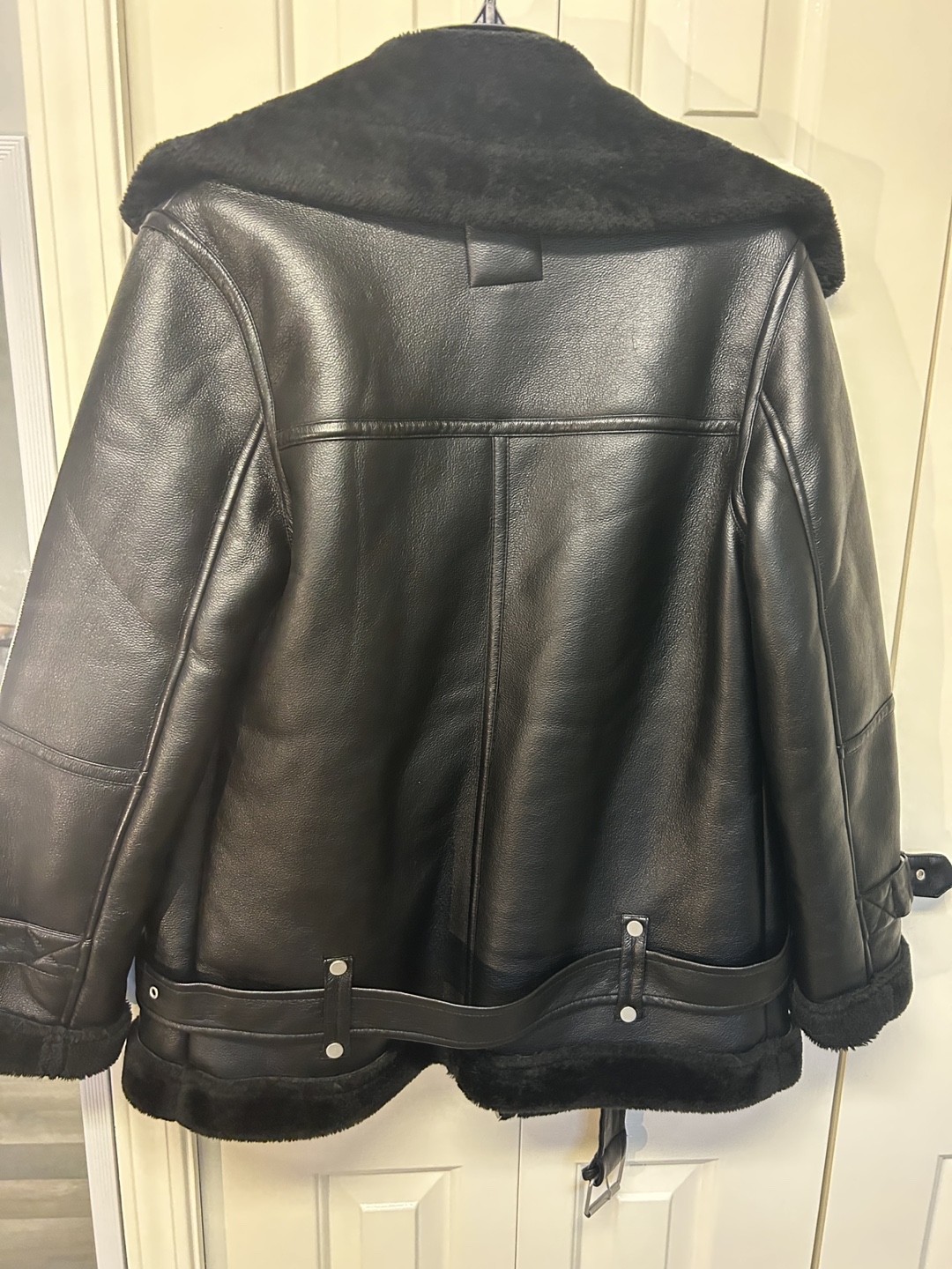 Avec Les Filles Oversized Faux Shearling Biker Jacket - photo 4