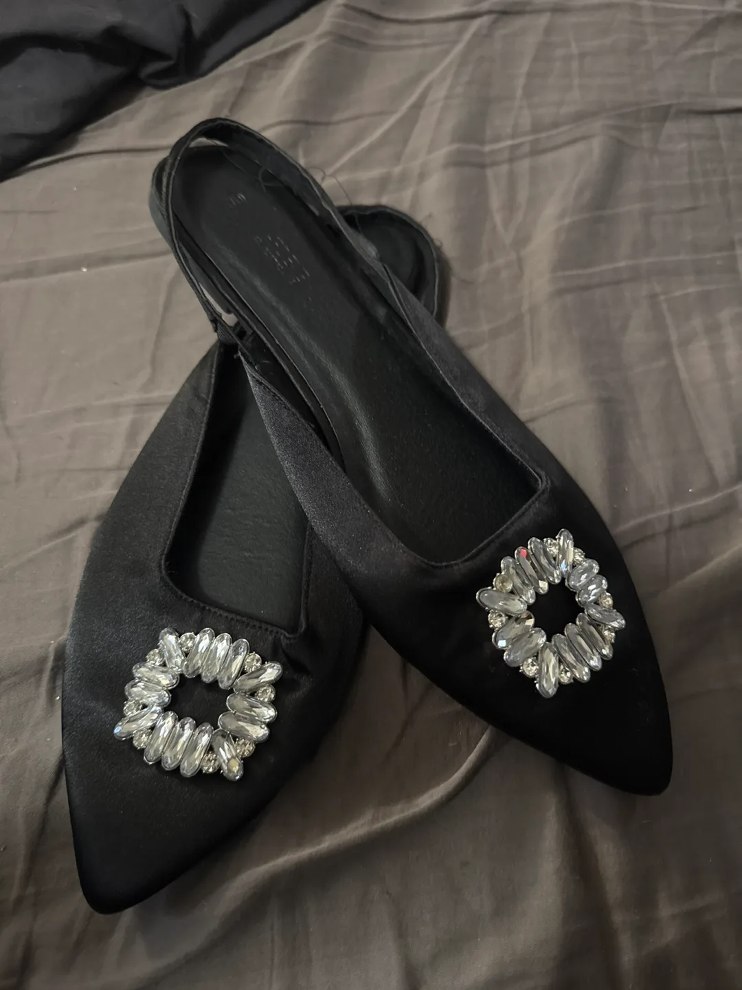 Ardene Design Black Slingback Flats - Size 10 thumbnail