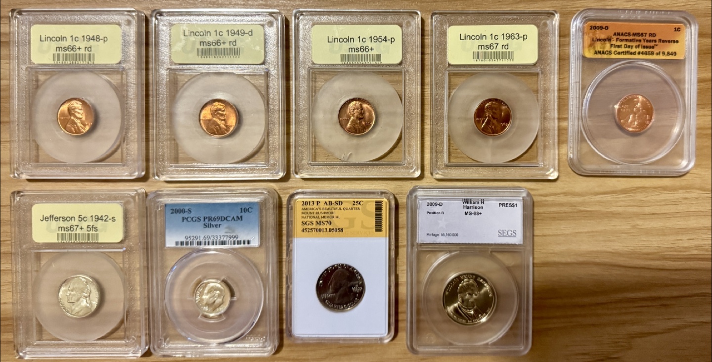 9 Graded and Collectible United States Coins