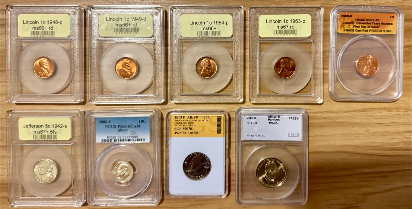 9 Graded and Collectible United States Coins thumbnail