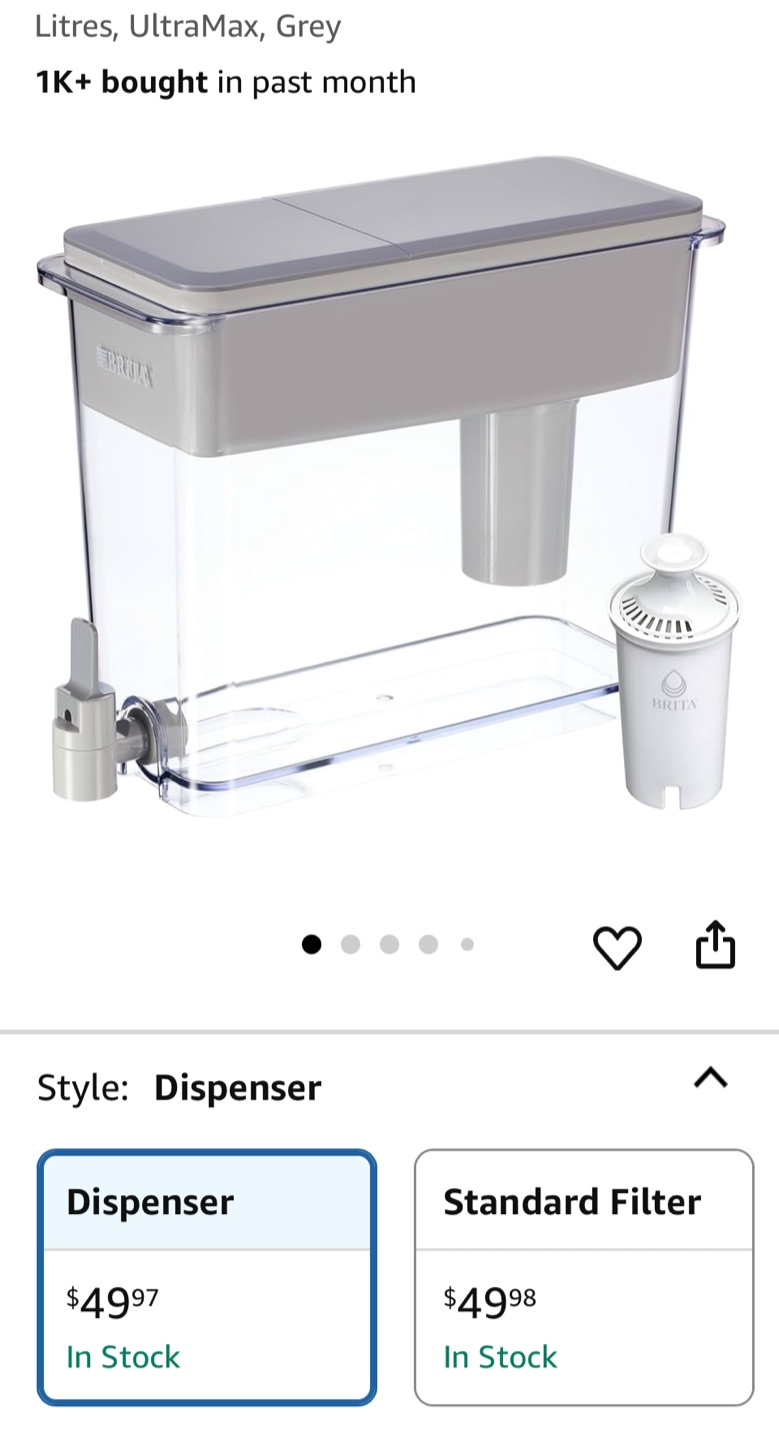 Brita UltraMax Grey Water Filter Dispenser - photo 3