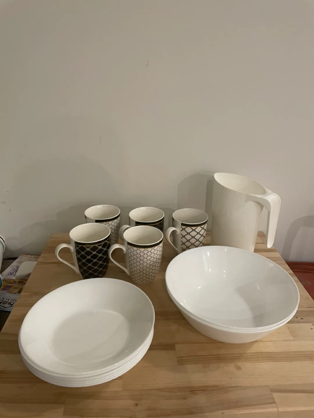 Dinnerware Set: Plates, Bowls, Mugs, Pitcher thumbnail