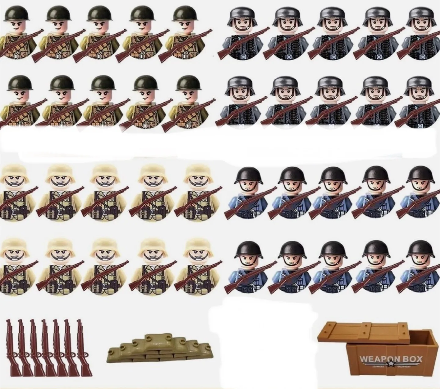 A bunch of Soldier ARMY Figures Building Blocks Set thumbnail