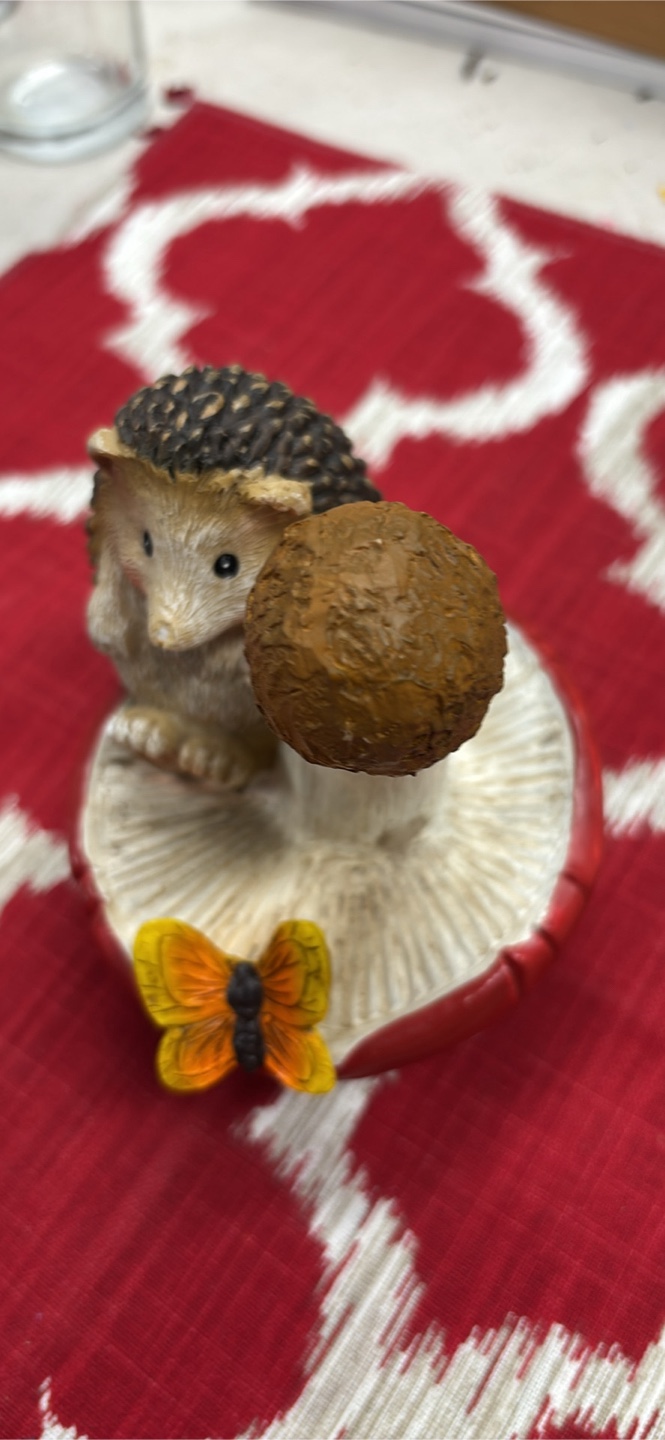 Hedgehog on Mushroom Figurine - photo 3