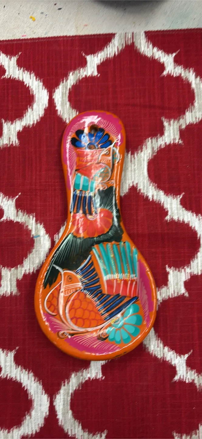 Hand Painted Ceramic Spoon Rest thumbnail