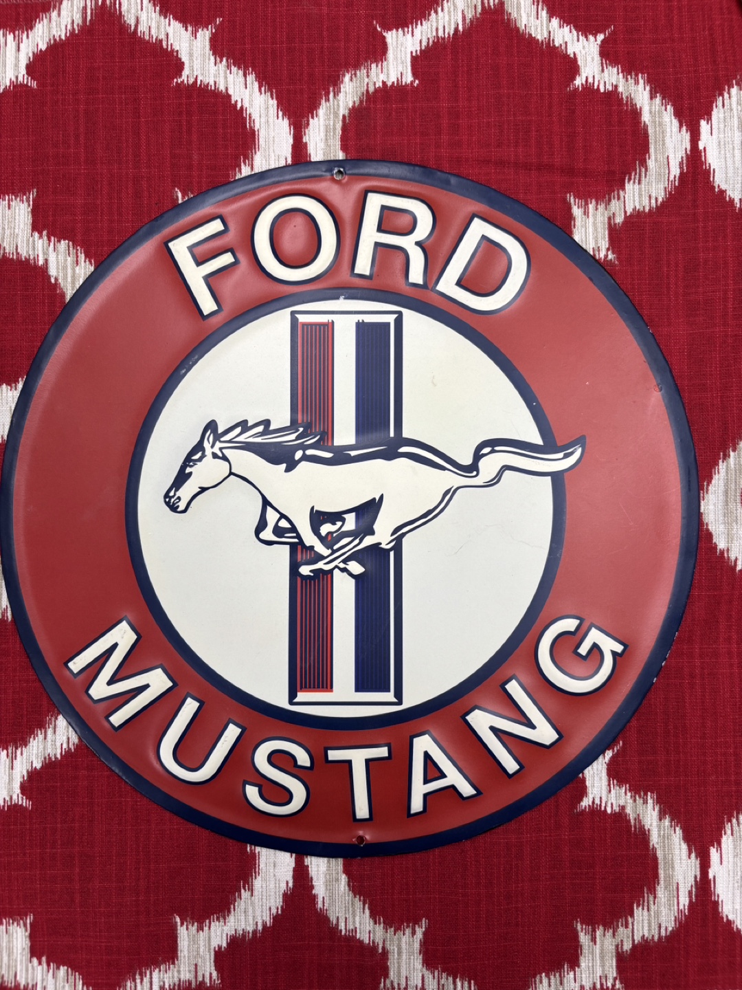 Ford Mustang Round Metal Sign - photo 5