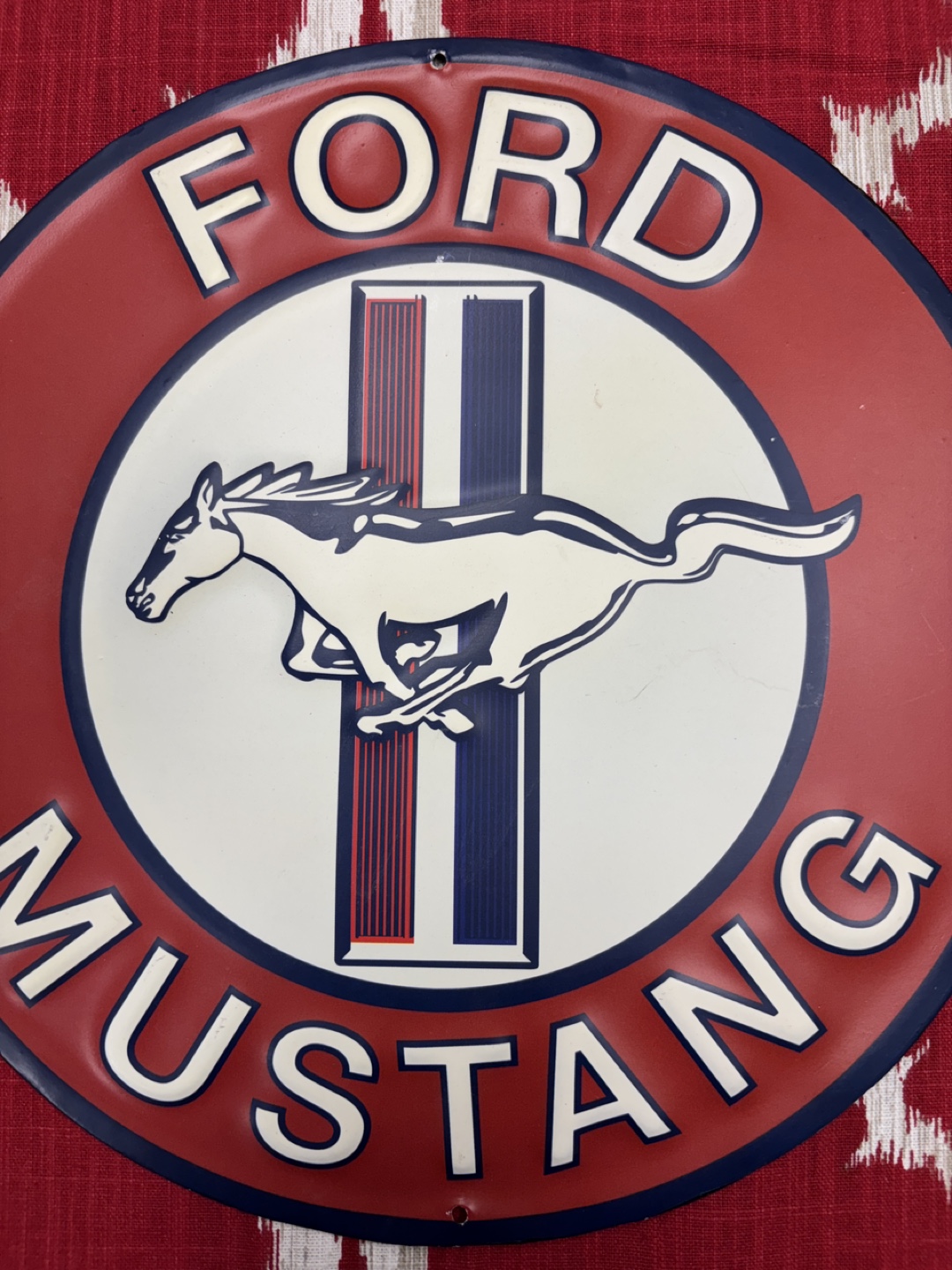 Ford Mustang Round Metal Sign - photo 2