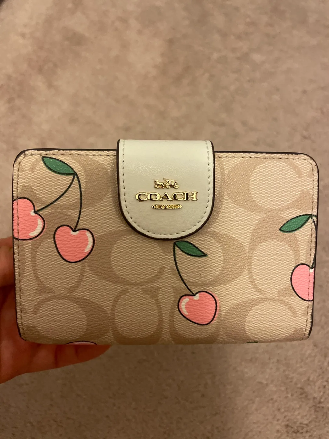Coach Cherry Print Snap Wallet thumbnail