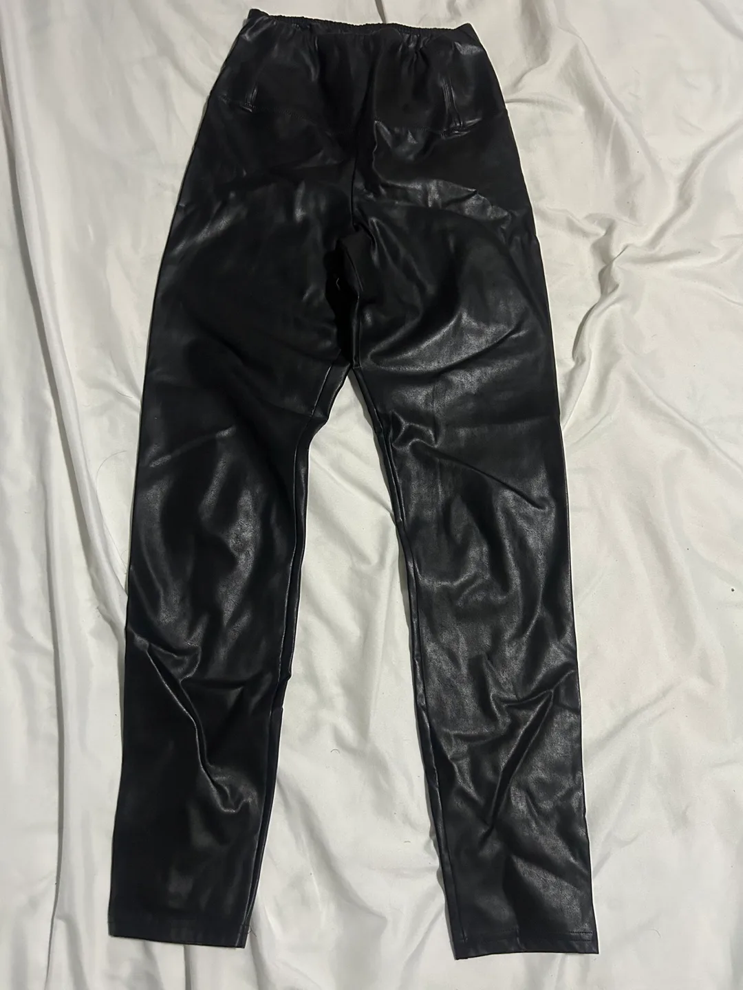 Wilfred Free Black Leather Leggings - Size M thumbnail