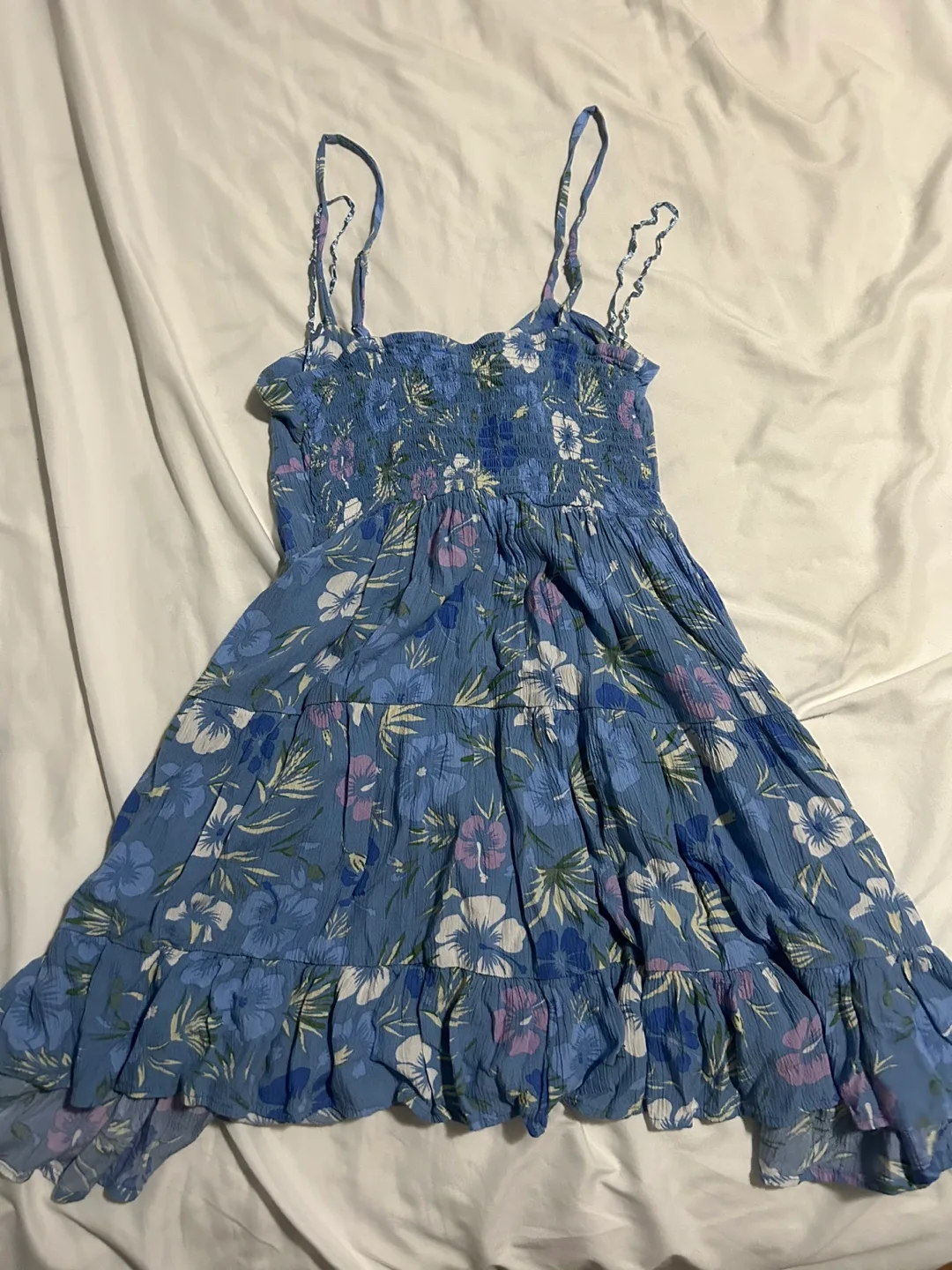Aeropostale Blue Floral Sundress Small thumbnail