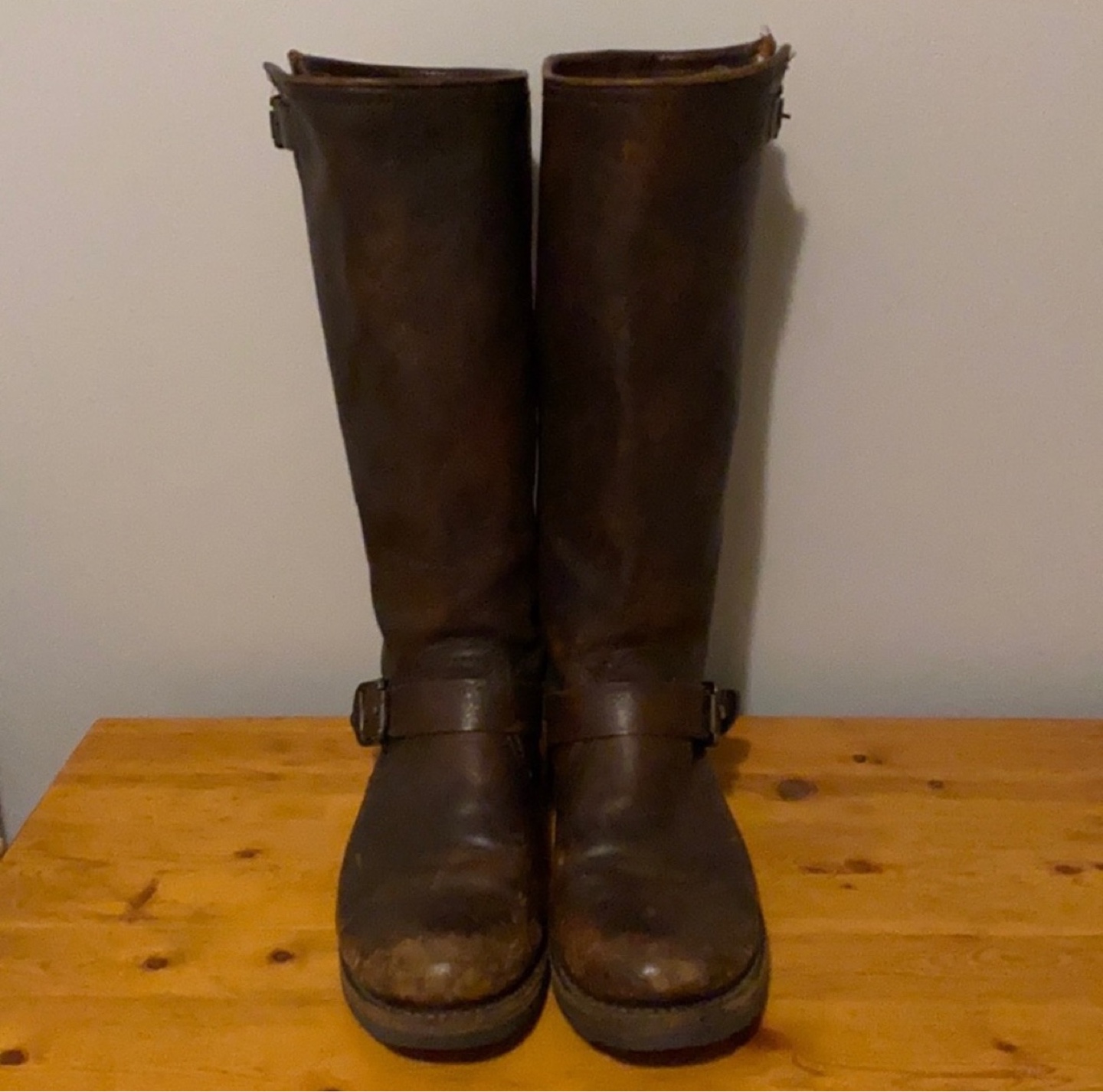 Frye Veronica Slouch Leather Boots in Cognac size 8.5 OBO