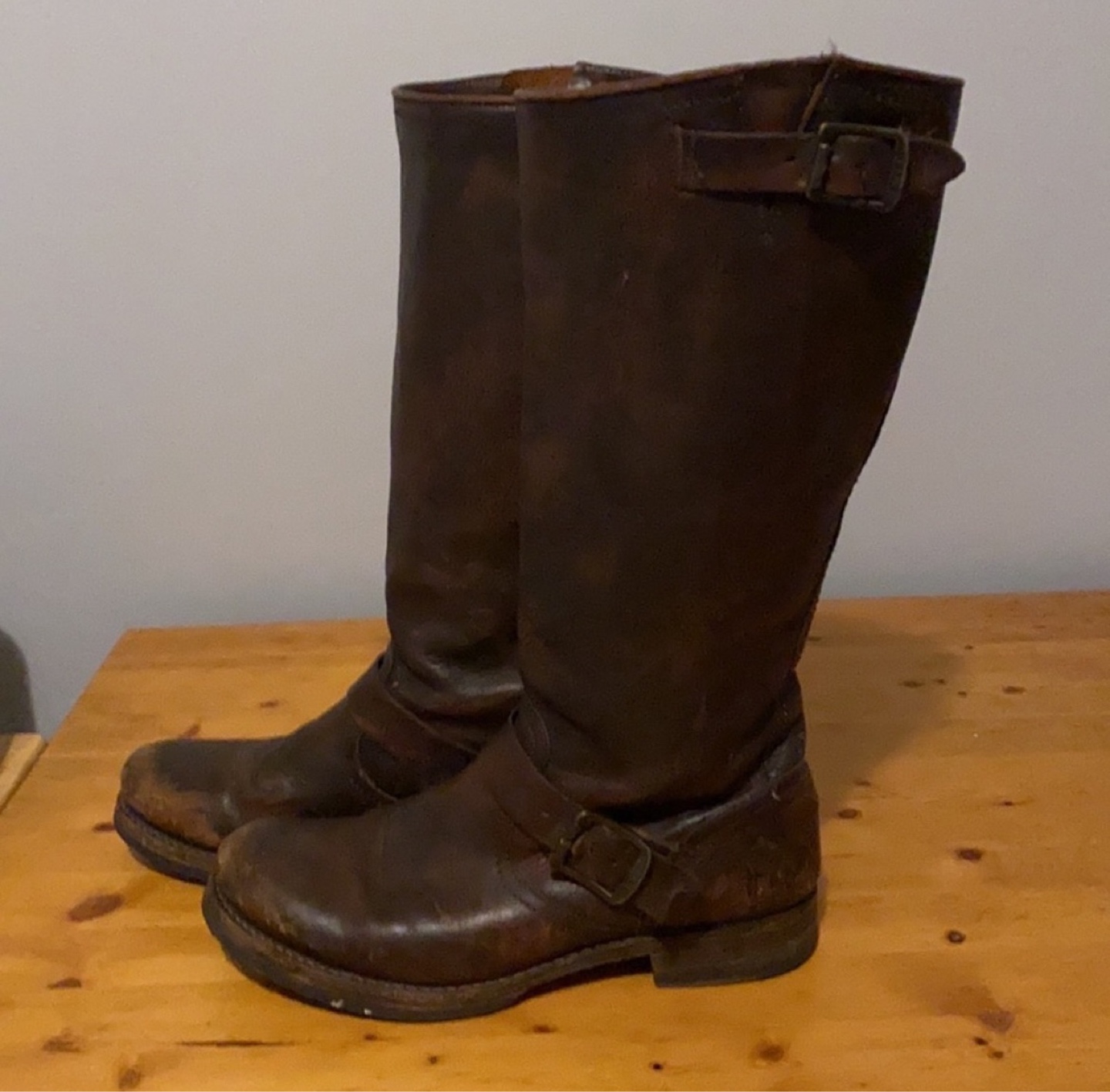 Frye Veronica Slouch Leather Boots in Cognac size 8.5 OBO - photo 2
