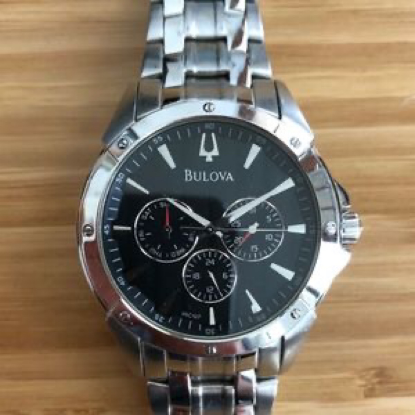 Bulova 96C107 41 mm Silver Tone Stainless Steele Men’s Watch