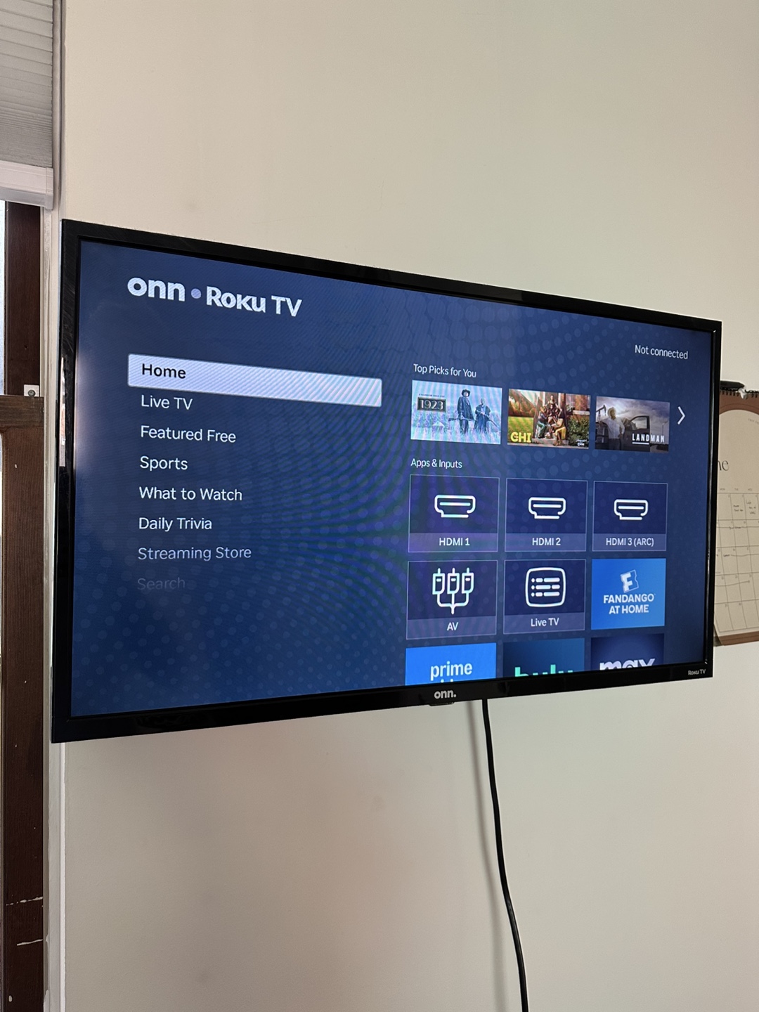 33” onn. Roku TV