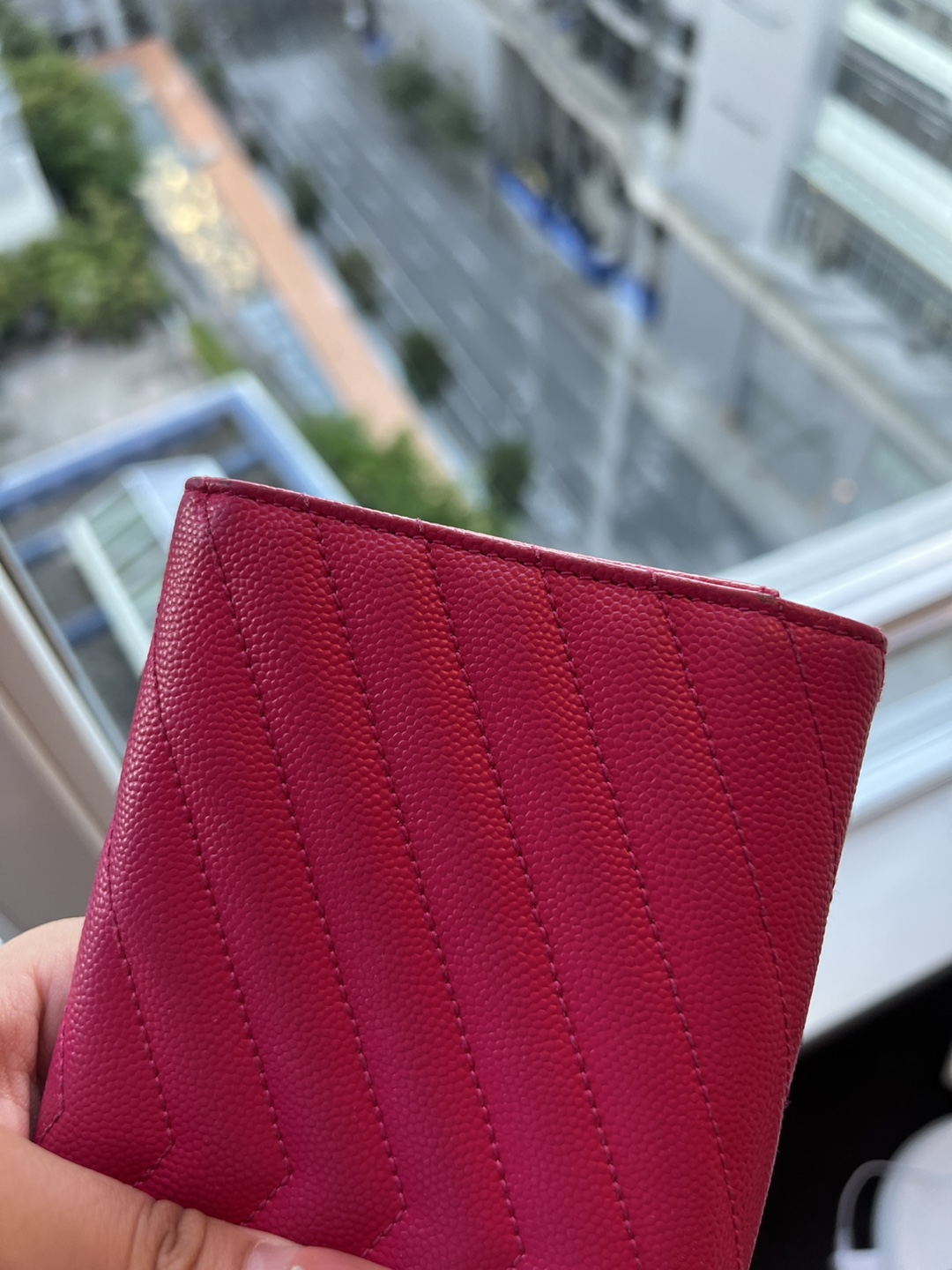 Yves Saint Laurent Quilted Leather Wallet - Fuchsia - photo 5