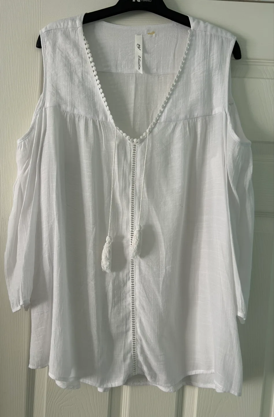 NY Collection White  Blouse - size L-XL thumbnail