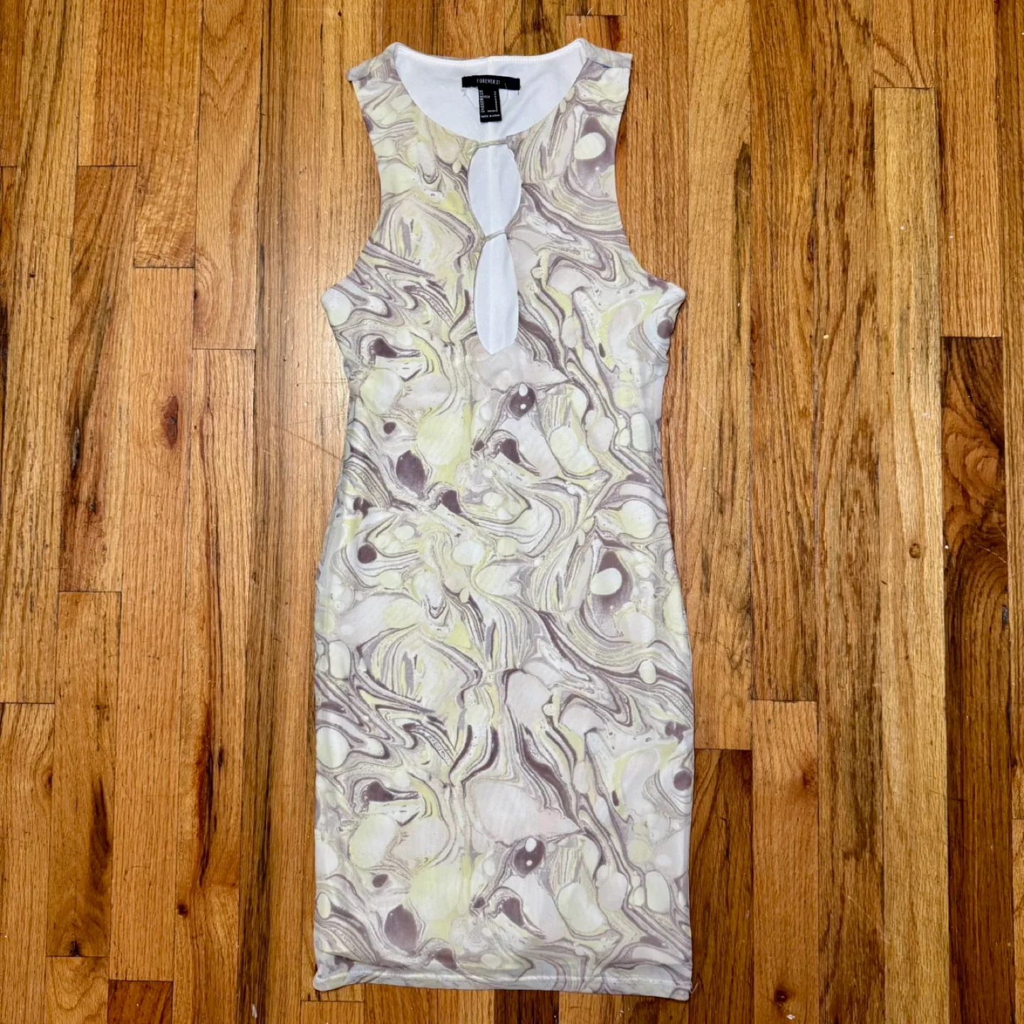 Forever 21 Marble Print Bodycon Dress - Size Small thumbnail