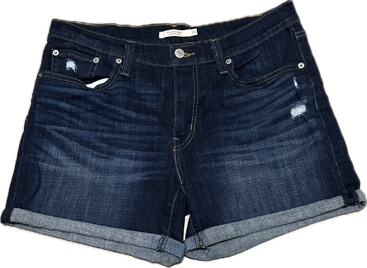 Levi’s Mid Length Shorts | Dark Wash thumbnail