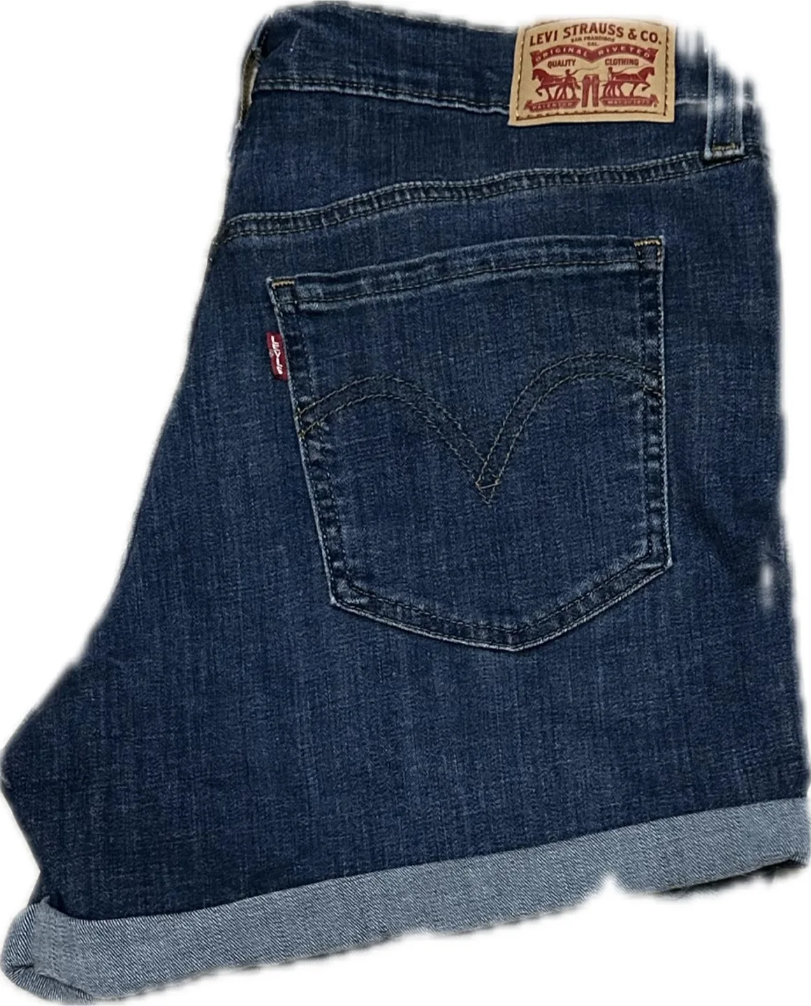 Levi’s Mid Length Shorts | Medium Dark Wash image indicator(3)