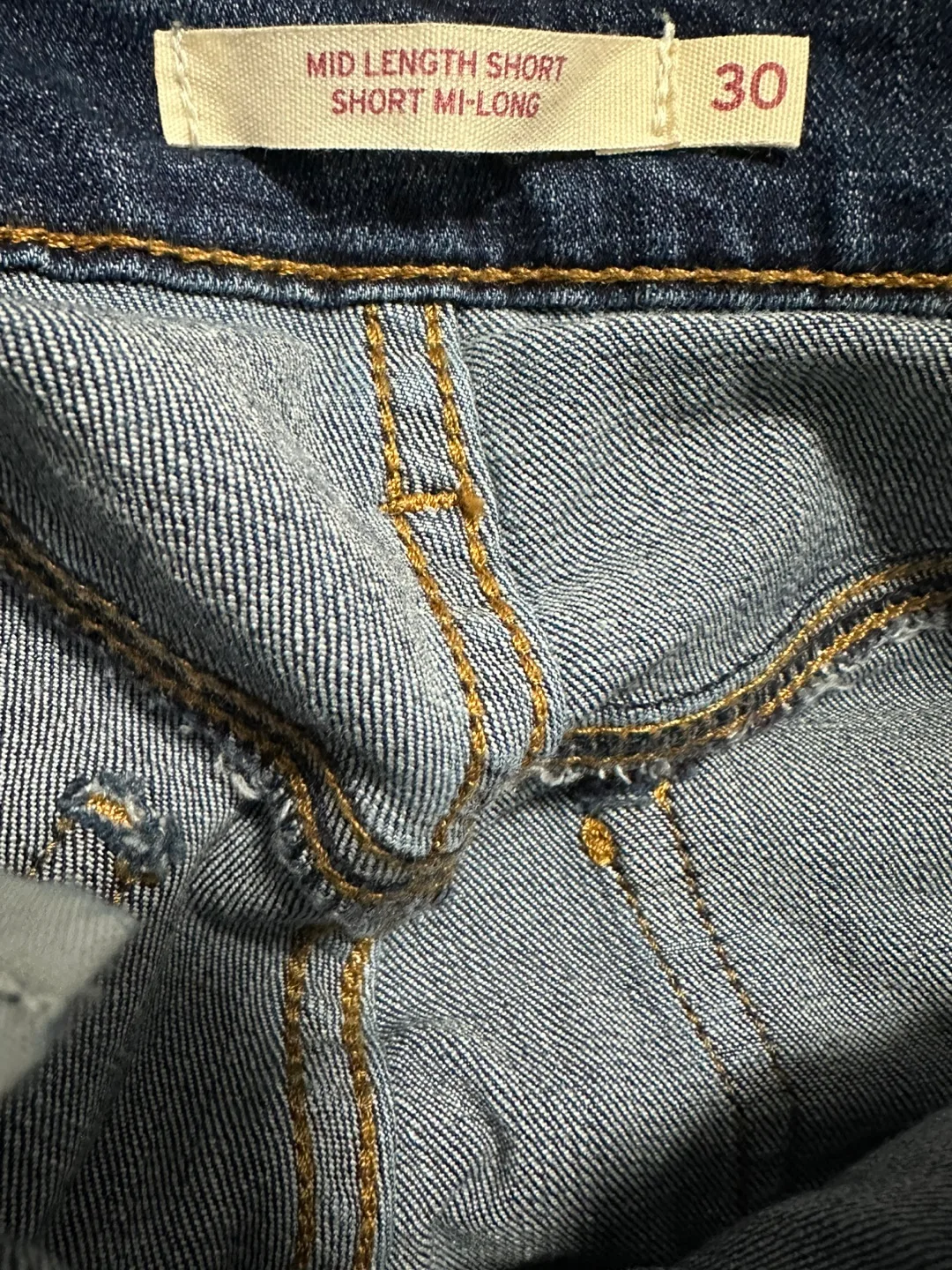 Levi’s Mid Length Shorts | Medium Dark Wash image indicator(4)