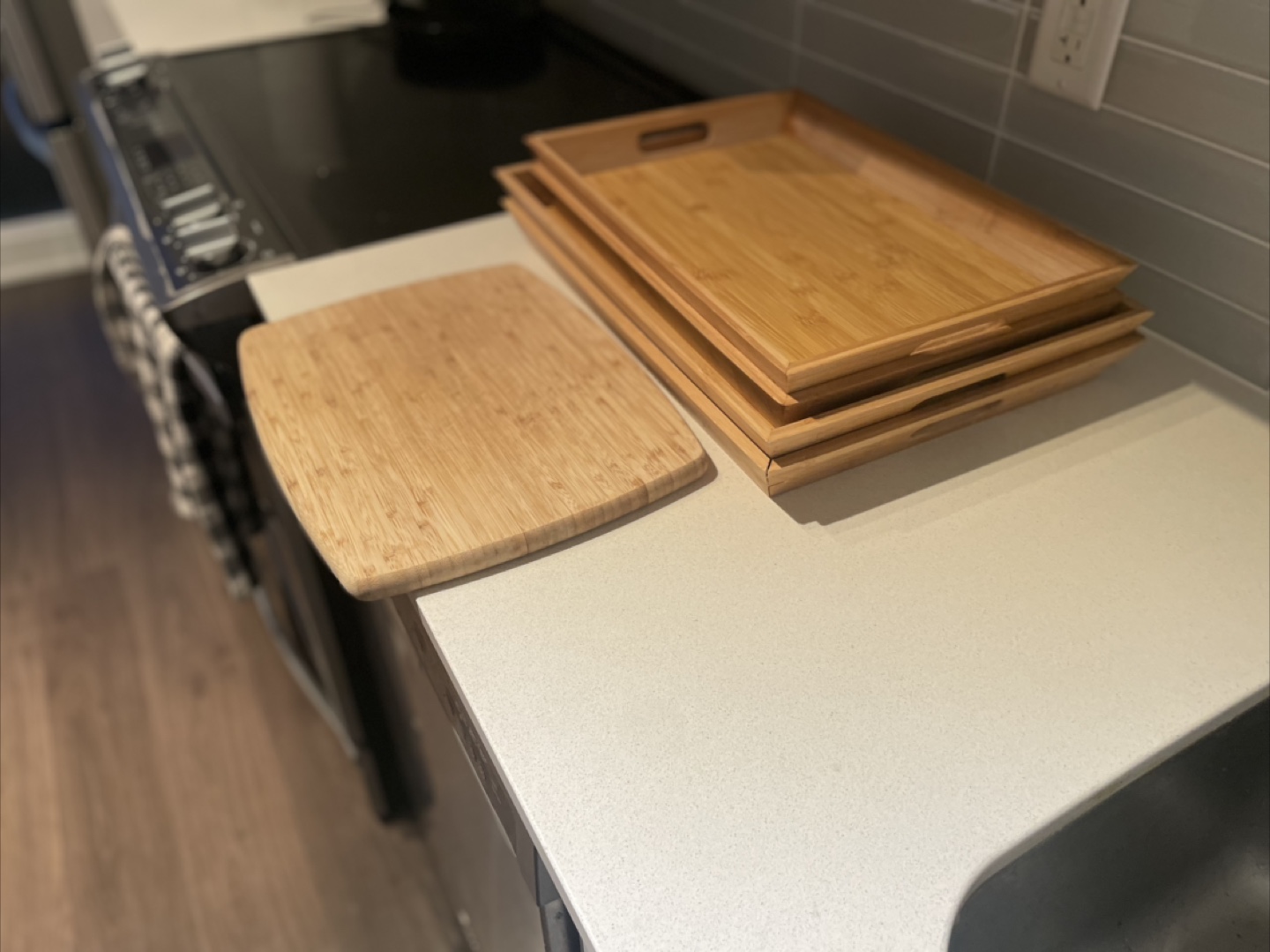 Bamboo Trays and Cutting Board Set - photo 3