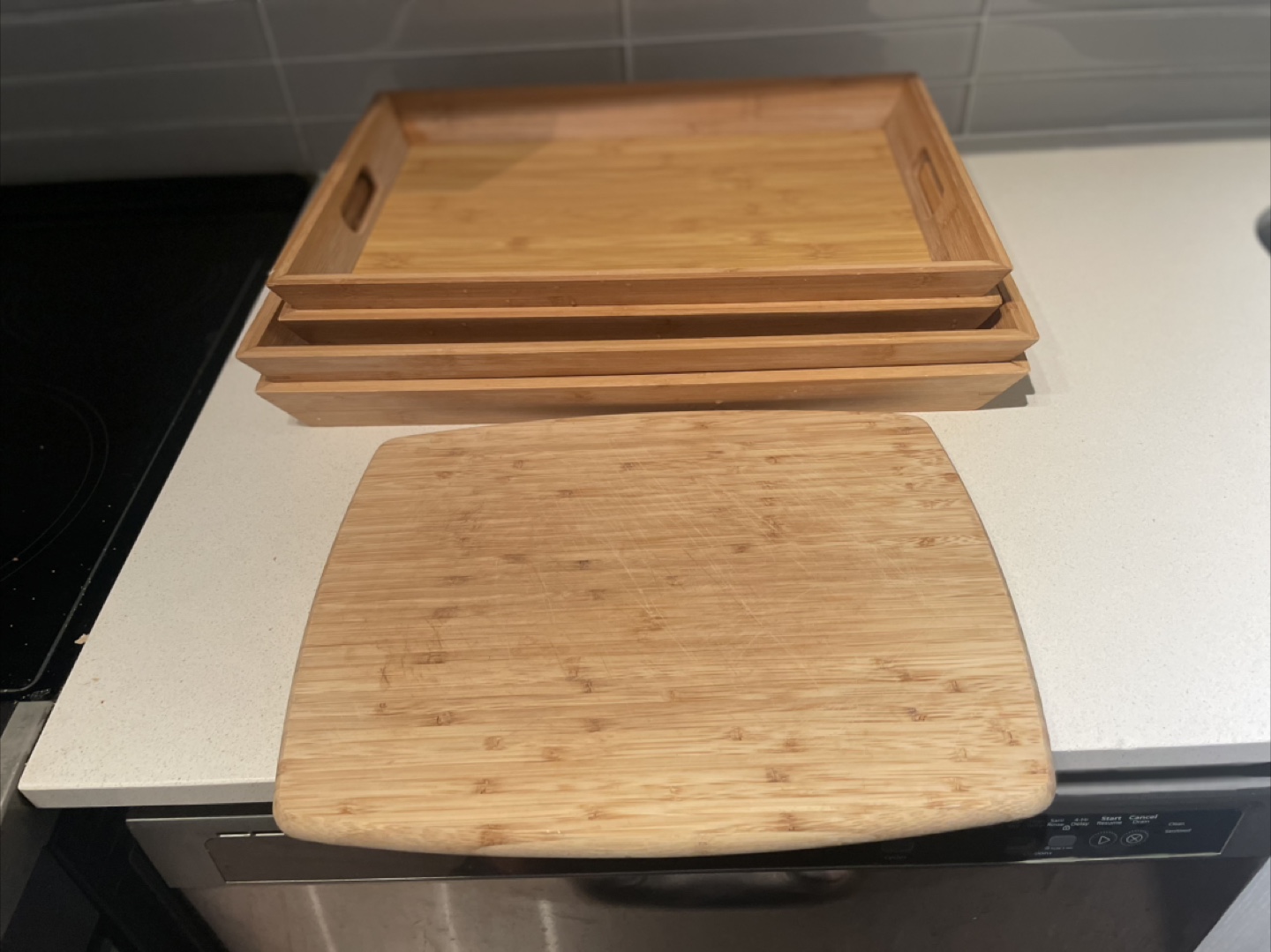Bamboo Trays and Cutting Board Set - photo 2