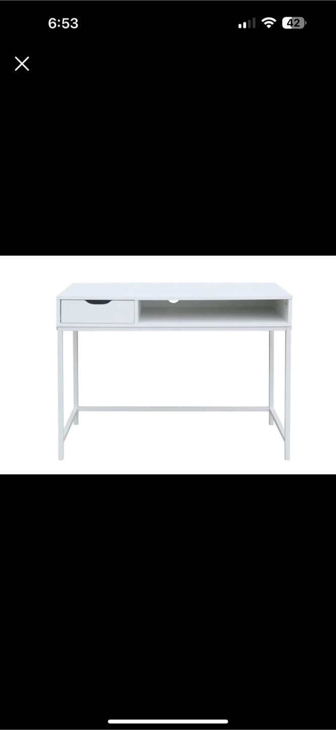 White Desk with Drawer