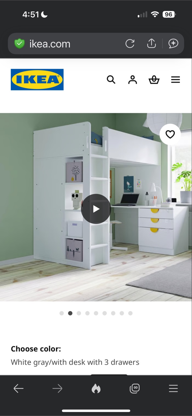 IKEA Smastad Loft Bed and Desk