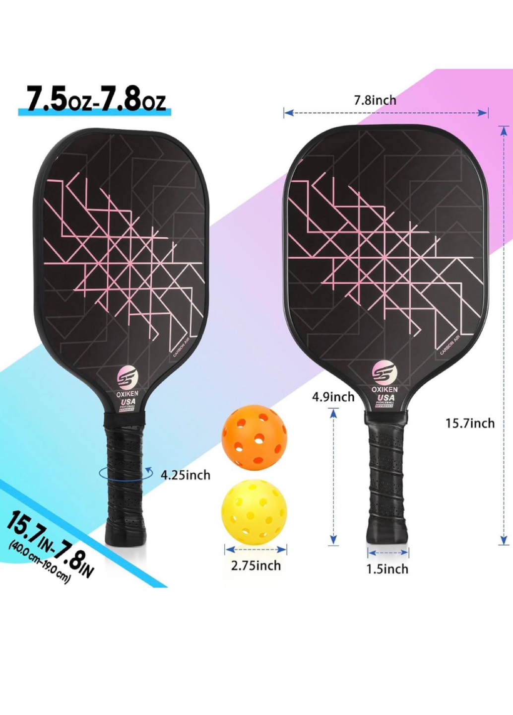 Oxiken Carbon Air Pickleball Paddle - photo 2