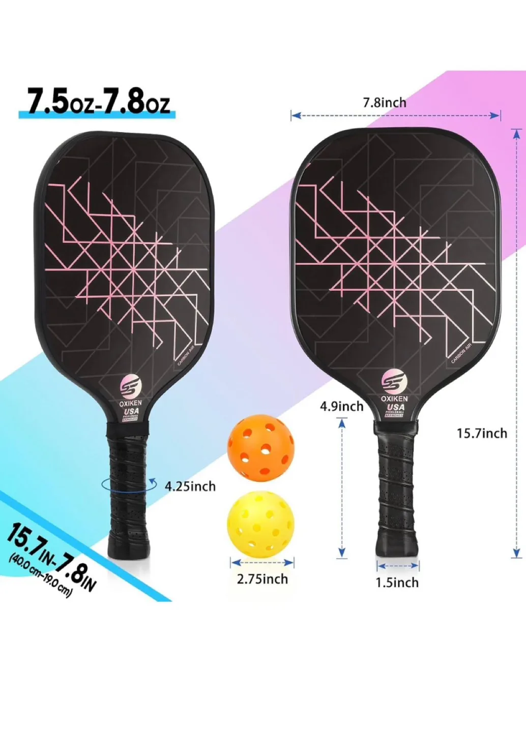 Oxiken Carbon Air Pickleball Paddle image indicator(2)