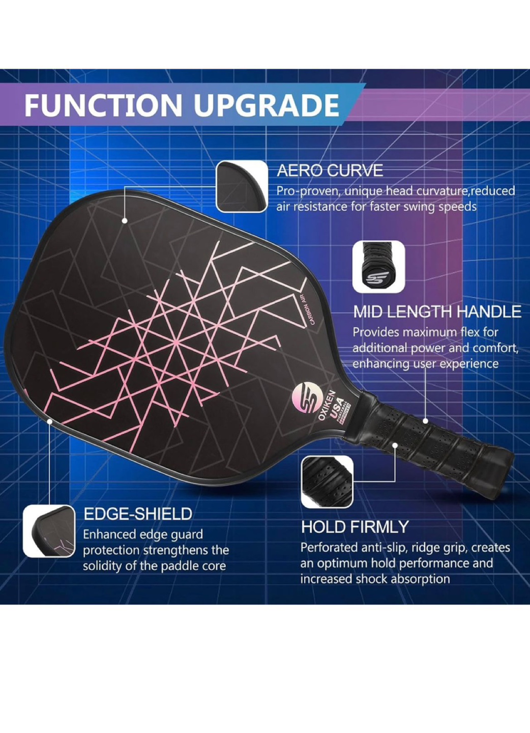 Oxiken Carbon Air Pickleball Paddle - photo 5