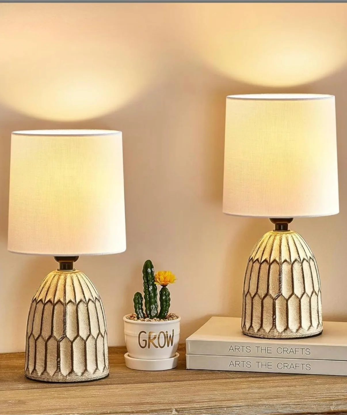 Ceramic Table Lamp with Fabric Shade thumbnail