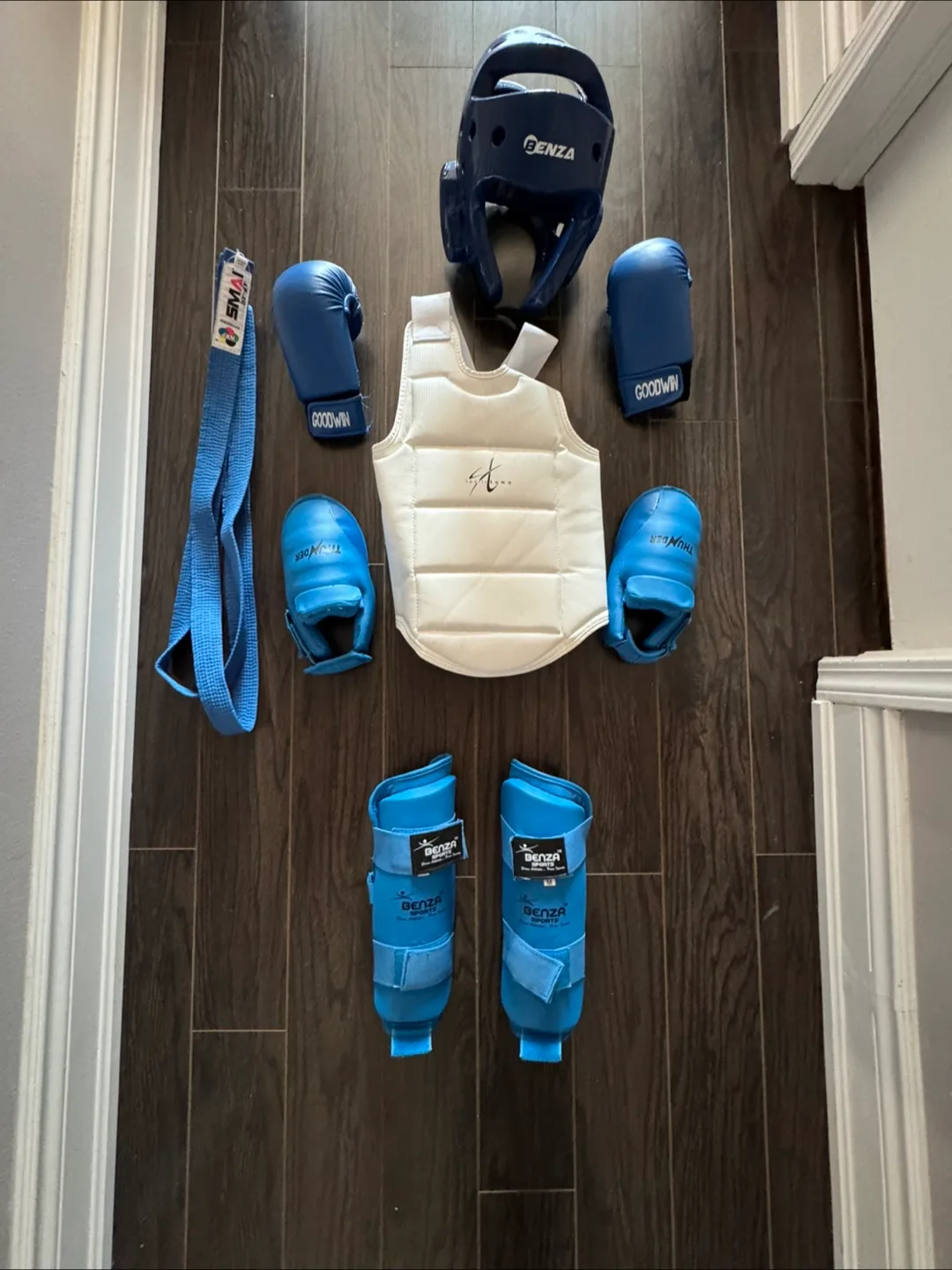 Karate Gear Set: Benza Headgear, Goodwin Gloves thumbnail