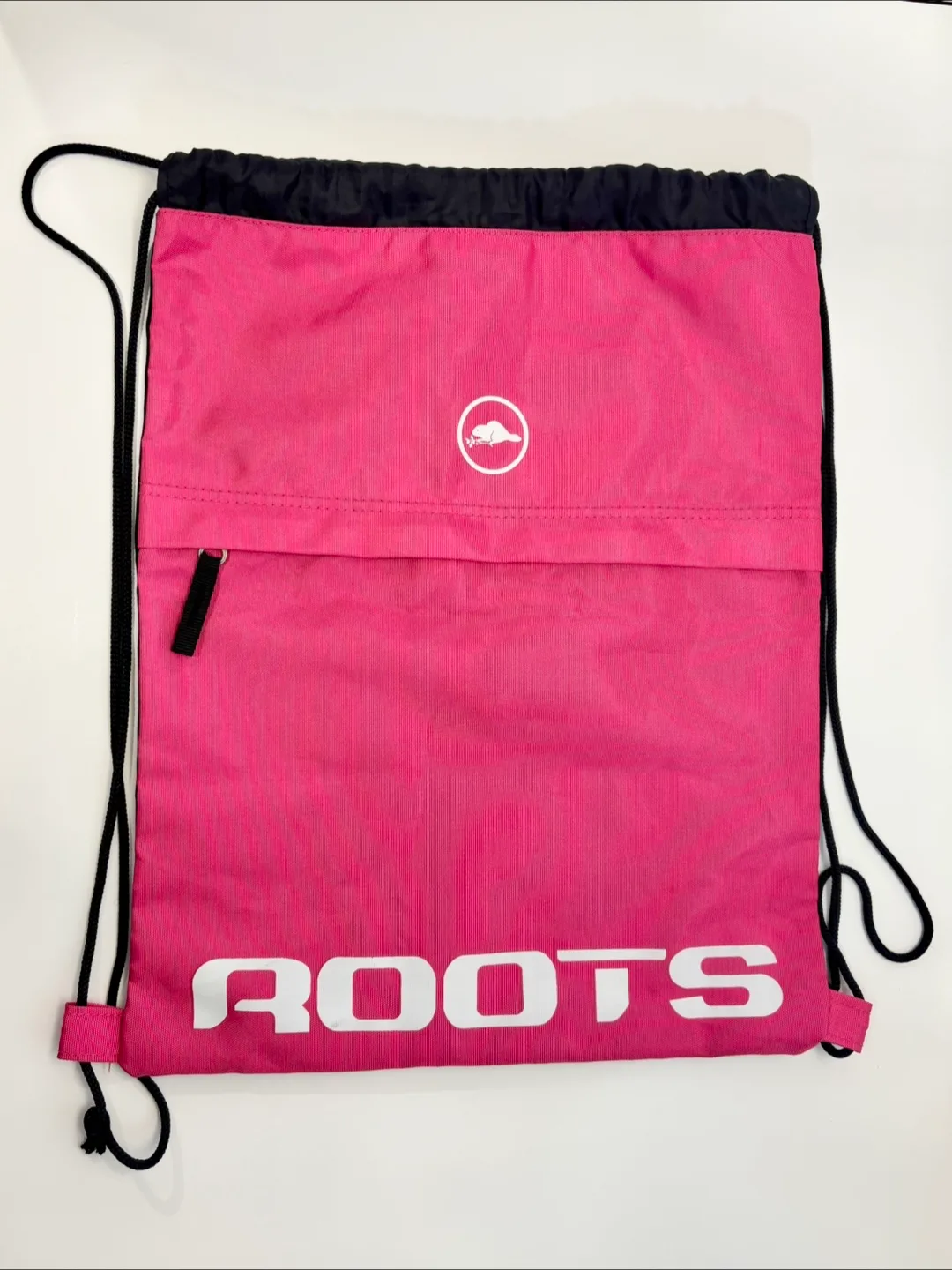 Roots Pink Drawstring Bag , cinch bag or backpack thumbnail