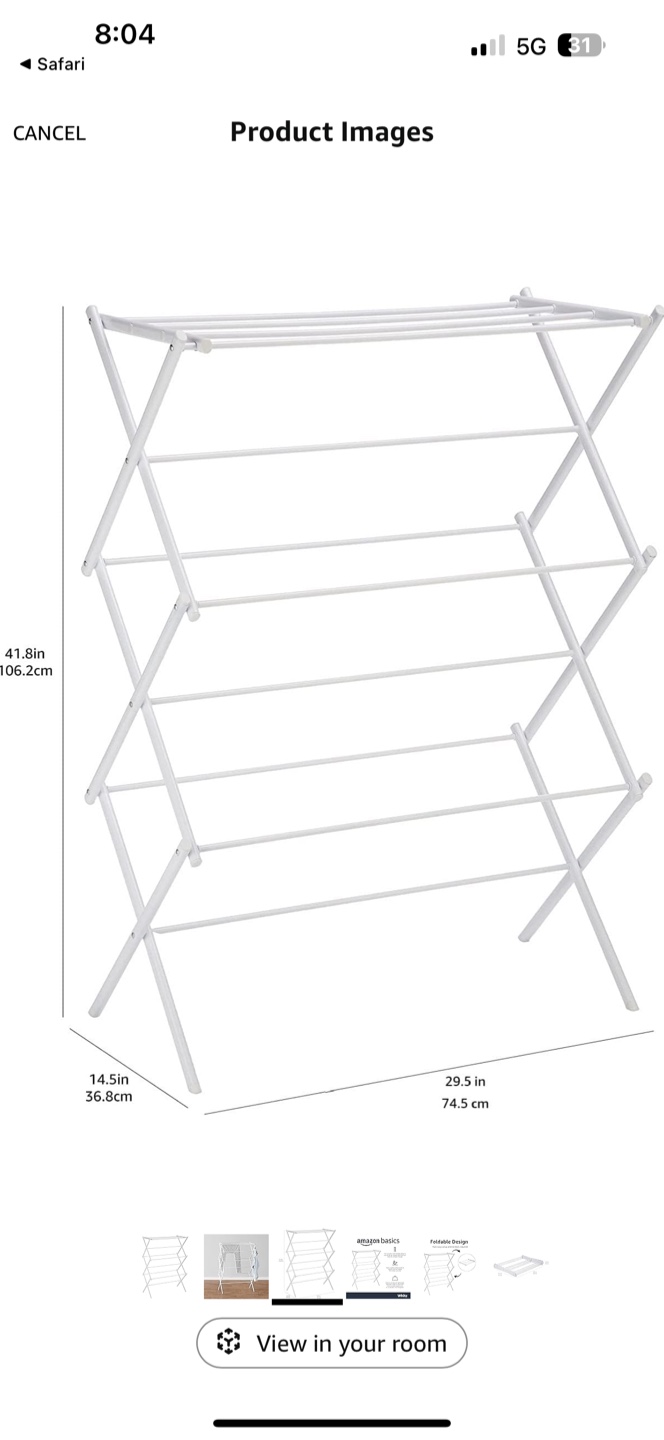 Foldable Clothes Drying Rack