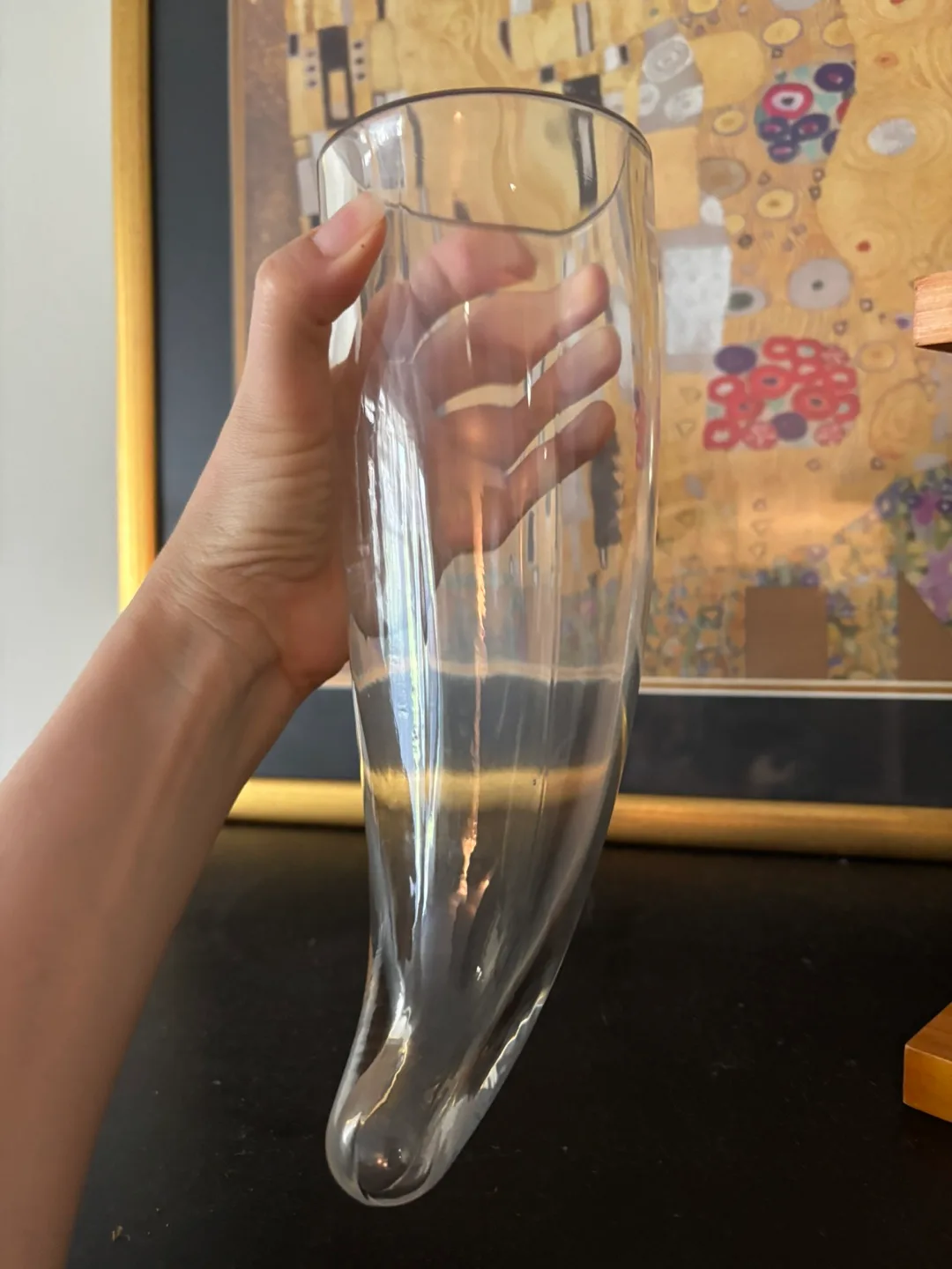 SPENCERS VIKING MEDIEVAL HORN GLASS W.WOOD STAND image indicator(5)