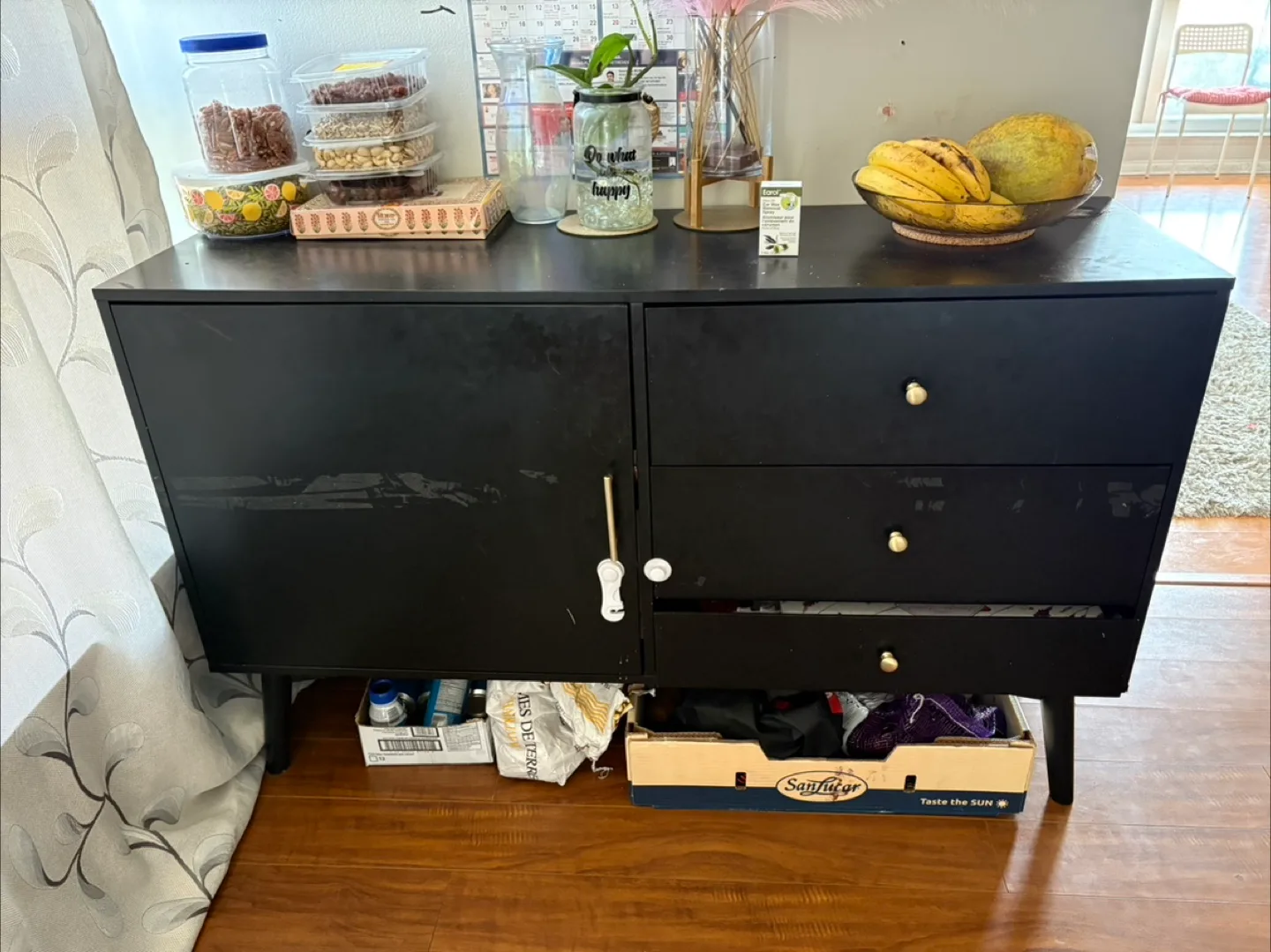 Black Dresser with Drawers thumbnail