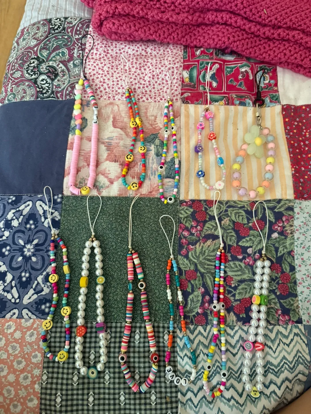 Handmade Beaded Phone Charms thumbnail