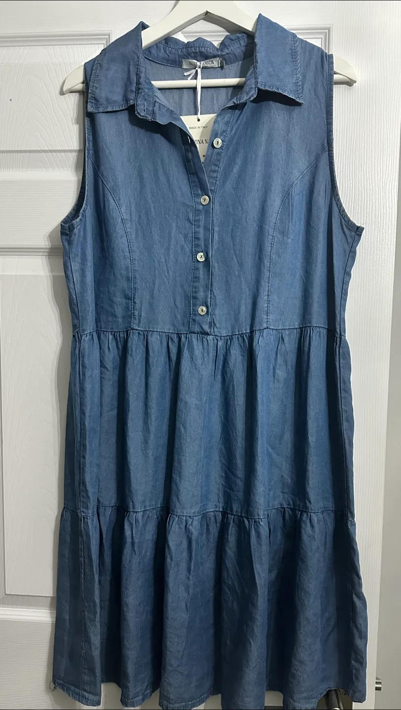 Valentina Naldi Denim Dress - Size XL thumbnail