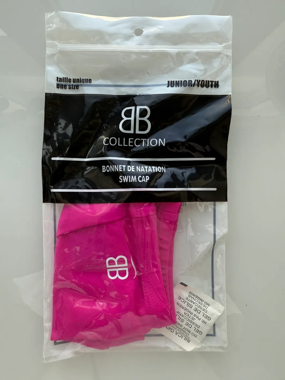 New BB Collection Junior/Youth Swim Cap - Pink thumbnail
