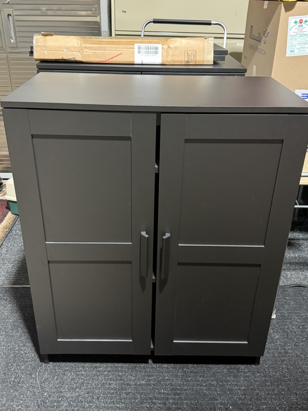 Black Cabinet with Shelves