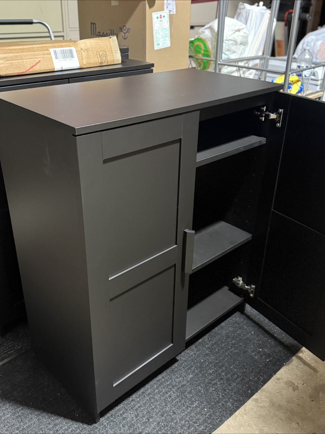 Black Cabinet with Shelves - photo 3