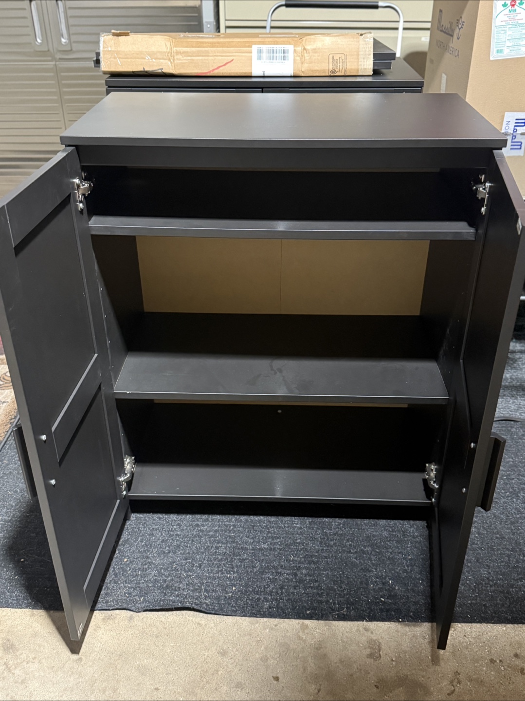 Black Cabinet with Shelves - photo 2