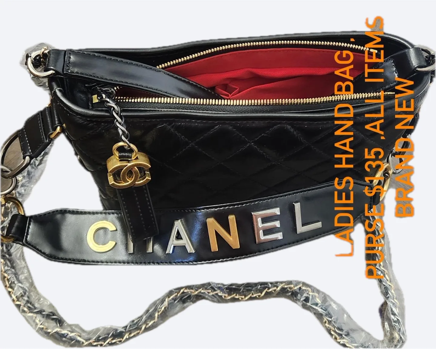 New Chanel Ladies Handbag, Black thumbnail
