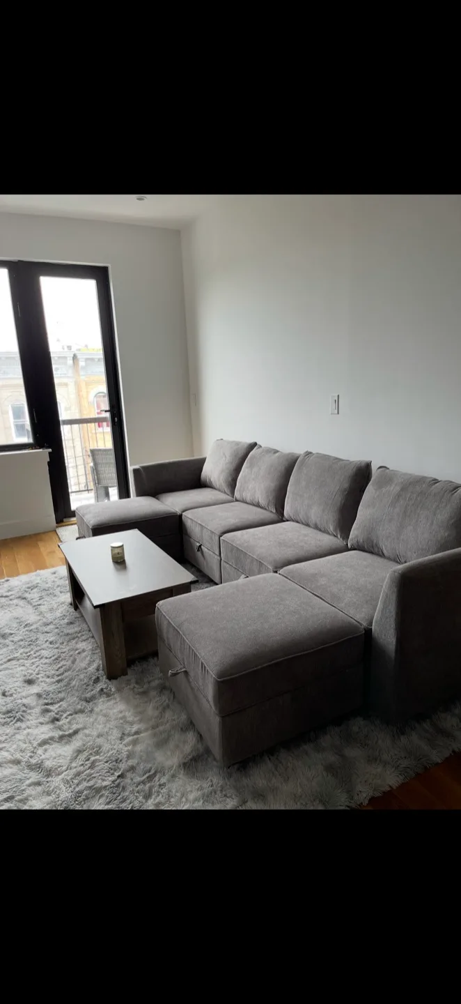 Gray Modular Couch with Storage thumbnail