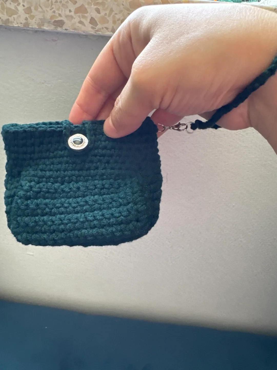 Handmade Crocheted Pouch - Green image indicator(2)