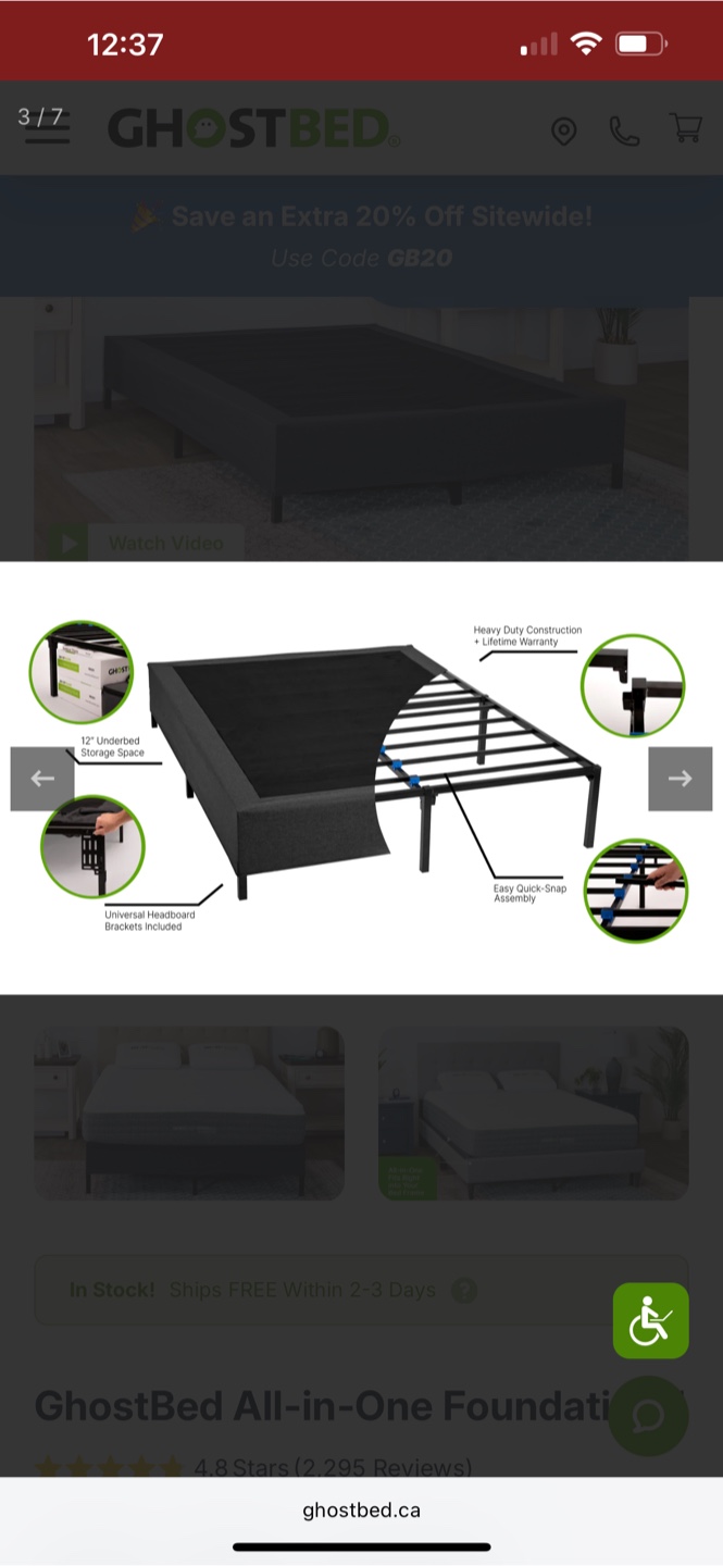 Bed Frame- King size Foundation - photo 4