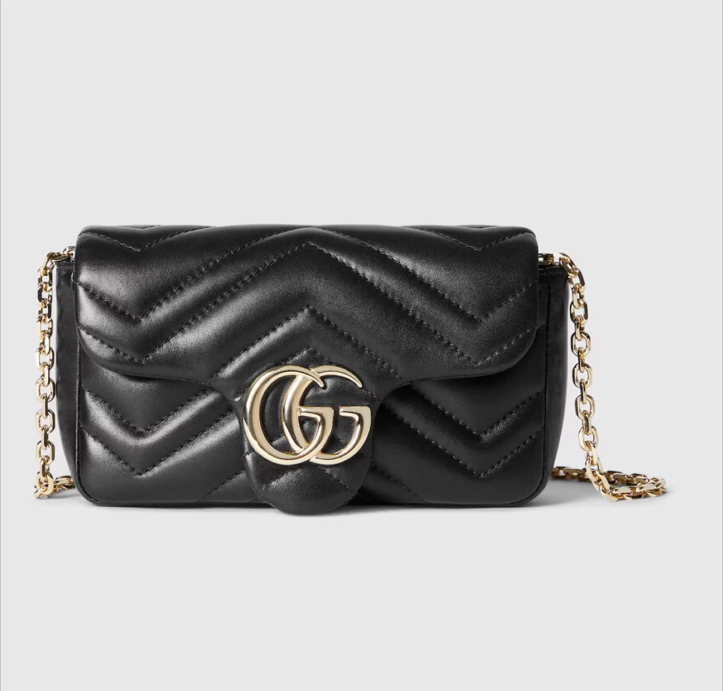 Gucci Marmont Mini Shoulder Bag - Black Leather thumbnail