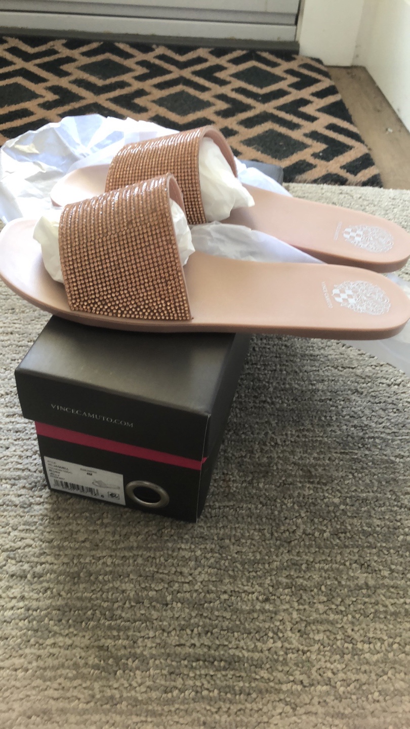 New Vince Camuto VC-JAQUELL Blush Slides - Size 8M - photo 2