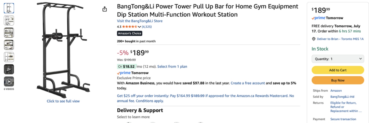 BangTong&Li Power Tower Pull Up Bar - photo 2